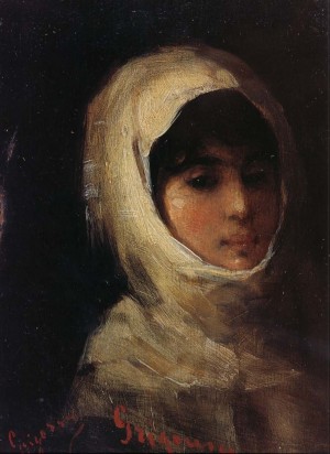 Girl with white veil